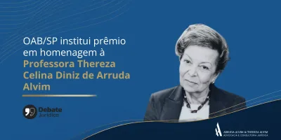 Debate Jurídico destaca criação de prêmio em homenagem à Professora Thereza Celina Diniz de Arruda Alvim